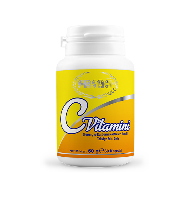 Ersağ C Vitamini Kapsül (Turunç ve Kuşburnu Ekstreleri İlaveli)